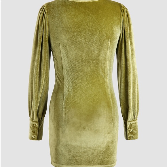 NWT CIDER Long Sleeve Velvet Mini Dress - Picture 2 of 5